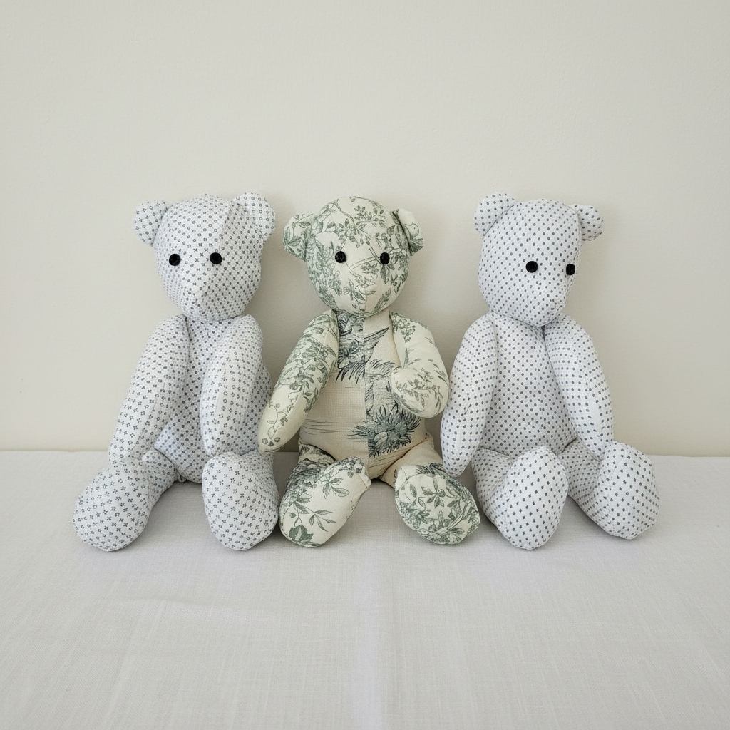 Oursons peluches fond épuré